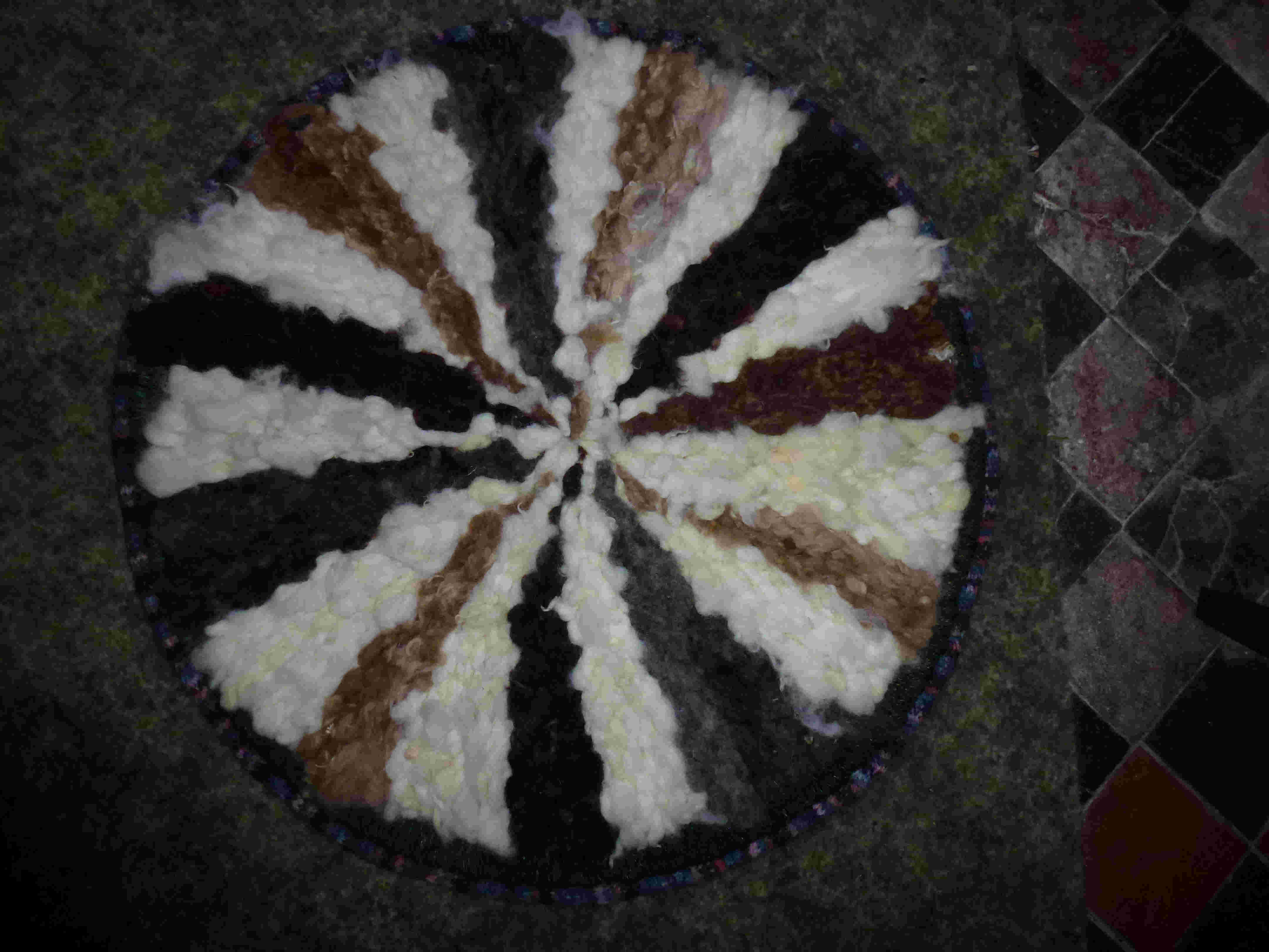 fleece rug circular weaving